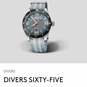 Oris Divers Sixty-Five with Blue and Silver Accents